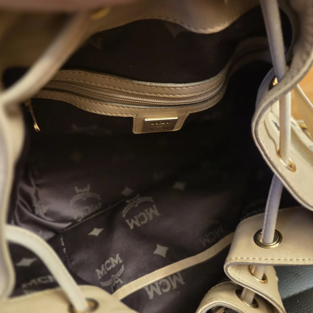 Authentic MCM Visetos Drawstring Bucket Bag - Picture 14 of 16